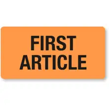First article